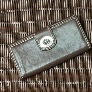 Coach chocolate brown Leather Wallet